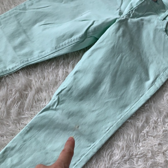 Express mint green cropped leggings jeggings 2 - Picture 7 of 11